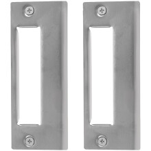 Door Security Strike Plates Stainless Steel 2 pcs