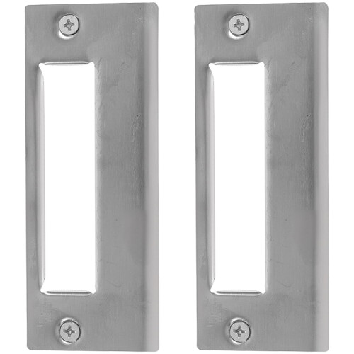 Door Security Strike Plates Stainless Steel 2 pcs