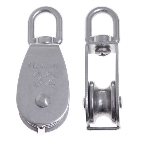 32 mm stainless steel marine pulley single sheave
