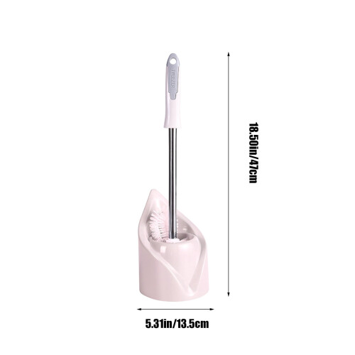 RXIRUCGD toilet brush pink modern compact long handle 2