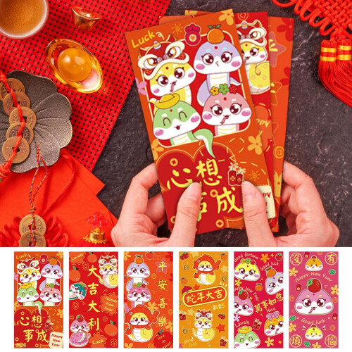 Keeplus red envelopes for Chinese New Year 6 pcs