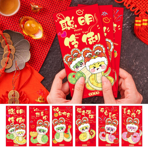 Keeplus Red Envelopes Chinese New Year Snake Theme 6 PCS