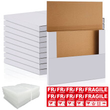 Vinyl Mailers White 12.6x12.6x1 Inch 10-Pack