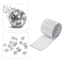 Real Glass Mini Square Mirror Mosaic Tiles Silver