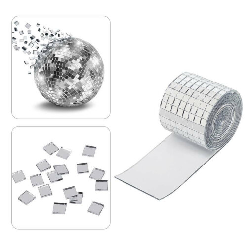 Real Glass Mini Square Mirror Mosaic Tiles Silver