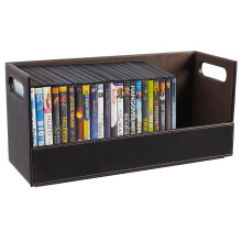 DVD storage box stackable home media organizer
