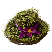 Artificial leaf garland geometric wrought iron wreath