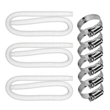 Pool Replacement Hose 1.25" x 59" Set of 3 with 6 Clamps