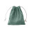 Corduroy storage bag with drawstring strap and pocket, mint 1