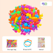 Kids' jewelry making beads educational craft beads 100 pcs