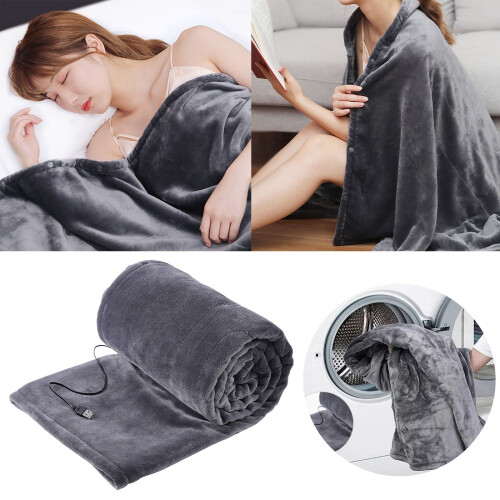 Electric Blanket Heated Shawl 150x90cm USB/Battery Powered