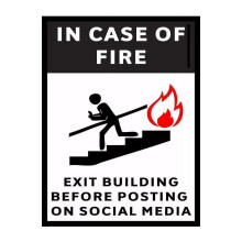Aluminum Fire Exit Warning Sign 8 x 12 Inch