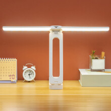 Hwuxmo 2-in-1 desk lamp with flexible arm, 3 color modes,
