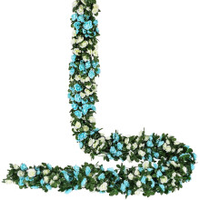 Rose flower garland artificial vine with green leaves 4 pack