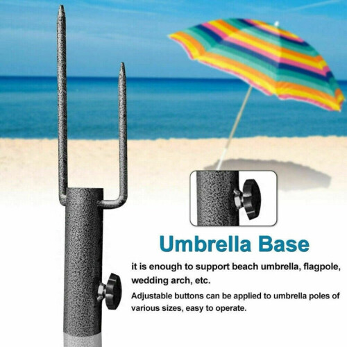 Base para guarda-sol de pátio em metal resistente (1 peça) 1