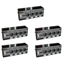 5Pc 4-Channel 3-Pin XLR Audio and DMX over Network Cable Extender, DMX512 Network Signal Extender , Male