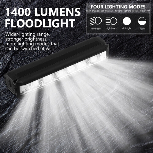Bike Front Light Super Bright 6 LED Rechargeable Waterproof 2