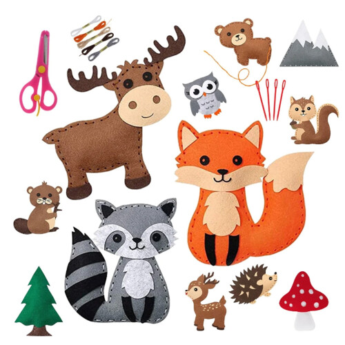 Kids Sewing Kit Animal Craft Kit 1 Piece