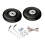 Luggage Caster Wheels Black 80mm x 24mm 2 pcs 1