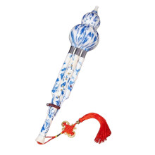 Chinese Hulusi Flute with Mouthpiece and Chinese Knot B Key