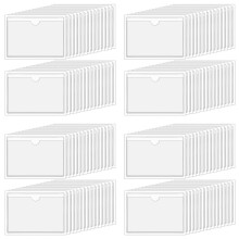 Clear Adhesive Pockets 4X6In Index Card Pockets Sleeves Self Adhesive with Top Loading Label Pockets (120 PCS)