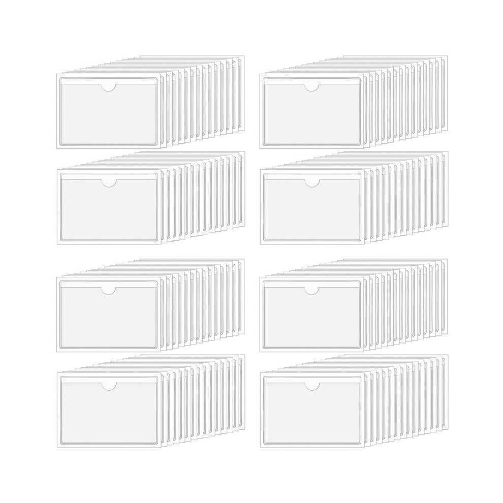 Clear Adhesive Pockets 4X6in Index Card Pockets Sleeves Self Adhesive With Top Loading Label Pockets (120 Pcs) 6033602740238