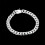 Men's 925 Sterling Silver Square Bangle Bracelet 20cm 4