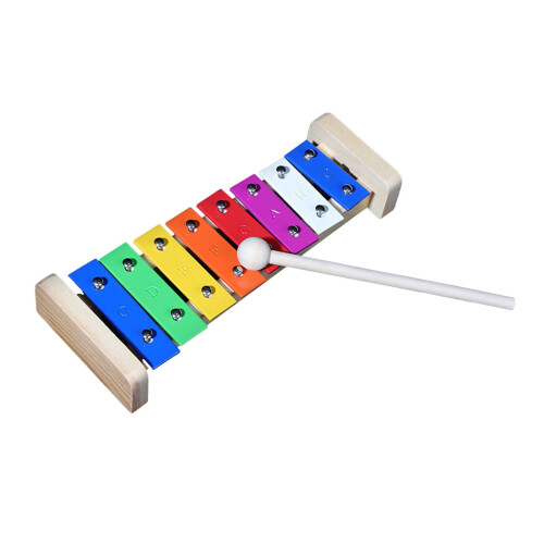 Metal xylophone for kids 8-note hand percussion instrument