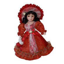 Porcelain female doll princess dress 30 cm
