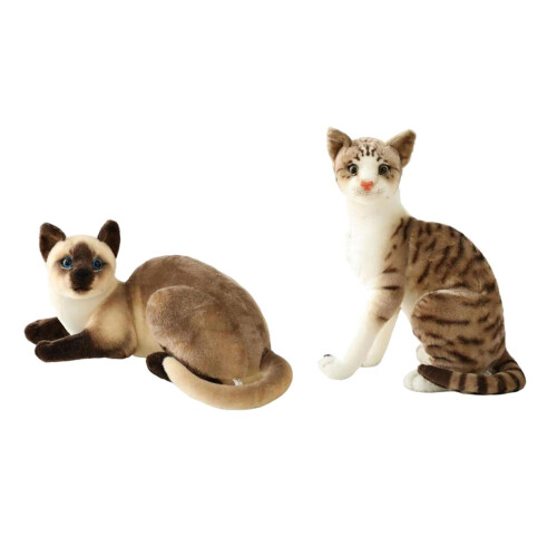Cat Plush Toy Siamese Style 2 pcs