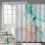 Shower Curtain Abstract Grey Teal Marble 36x72 6