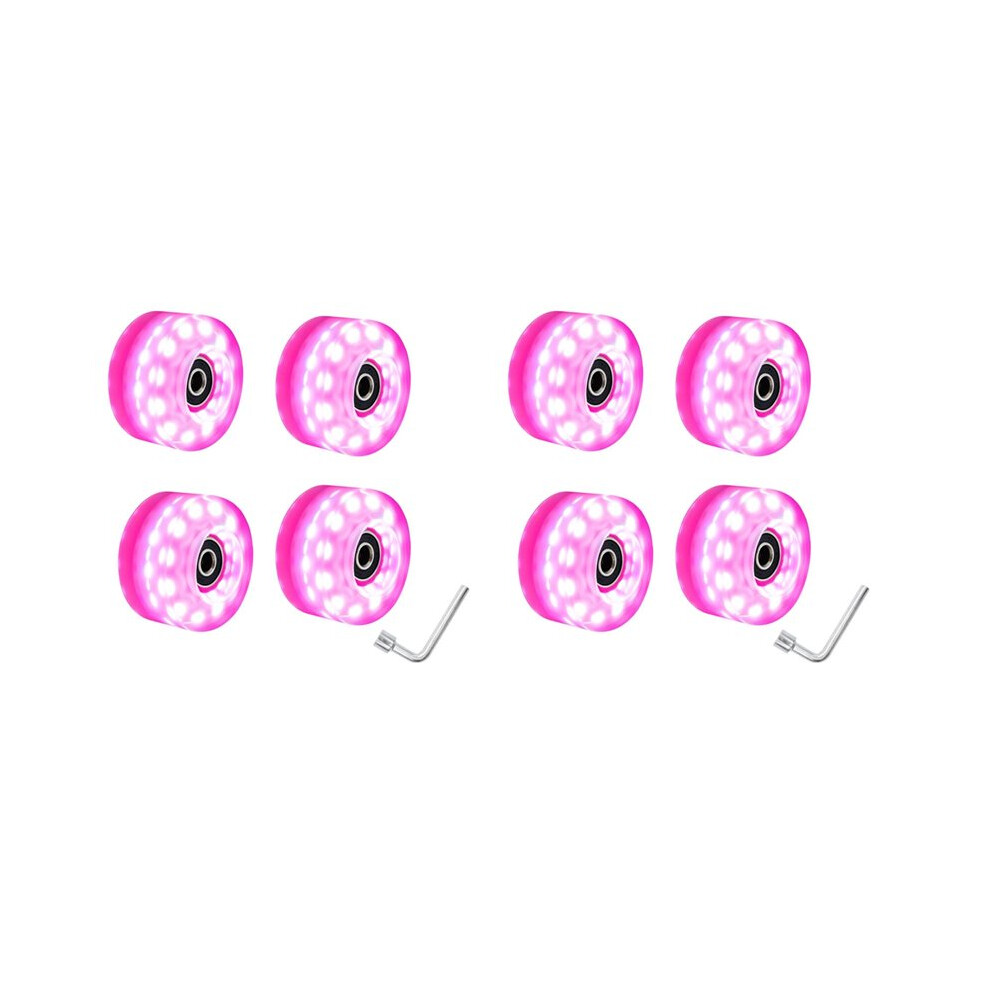8 Roller Skate Wheels 58Mm X 32Mm Luminous Quad Roller Skateboard Wheels Outdoor Roller Skates Light Wheels 6033602754778