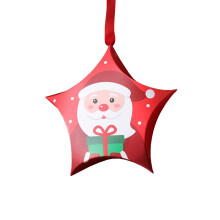 Christmas candy packaging box star design 1 piece