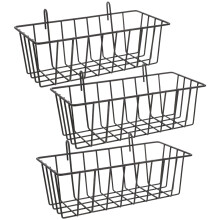 Kitchen Wall Storage Shelves Metal Wrought Iron 3 Pcs
