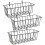 Kitchen Wall Storage Shelves Metal Wrought Iron 3 Pcs 1