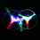 LED spinning flying disc toy with pull string, 1 piece 3