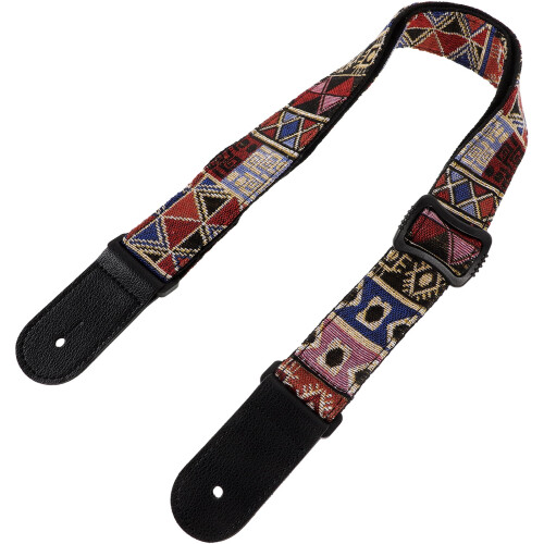 Ukulele Strap Bohemian Embroidered Cotton Adjustable