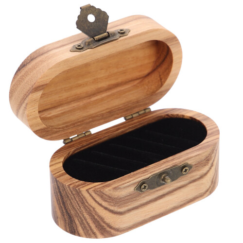 Wooden Guitar Pick Box Storage Organizer Case