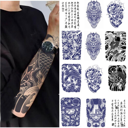 Fruit Juice Herb Temporary Tattoo Sticker Waterproof 1 Pack 2