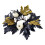 Halloween artificial rose candle ring wreath black maple 1