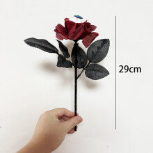 Artificial Silk Roses with Eyes, 12-stem Bouquet