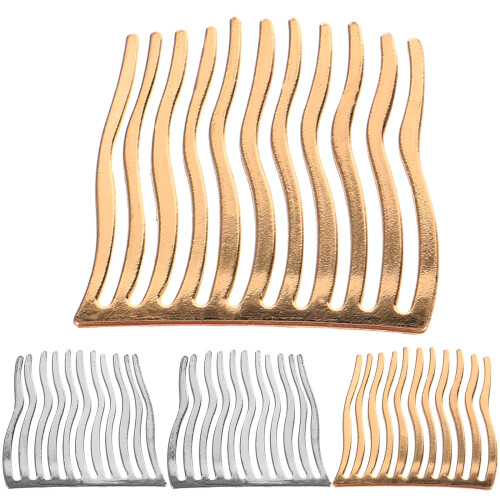 Gold Side Hair Combs for Brides 4pcs