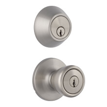 Miseno Buchanan Tulip Door Knob Set Nickel Single Cylinder