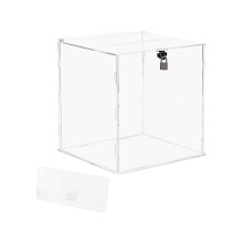 Acrylic Wedding Card Box with Lock 9.84" x 9.84"