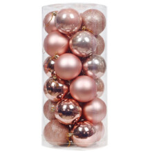Liquidation Growsl ! Boules de Noël en plastique électroplaqué de 6 cm, compatibles avec les supports de sapin et les décorations de plafond.