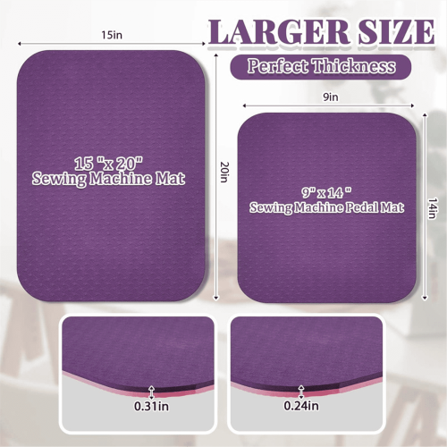 Tapis anti-vibrations et anti-bruit pour machine à coudre 1