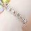 Women's Leaf Charm Bracelet Adjustable Light Blue Rhinestone 4