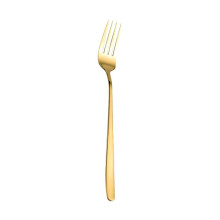 Gold Stainless Steel Fork Spoon Long Handle 1pc