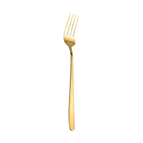 Gold Stainless Steel Fork Spoon Long Handle 1pc