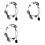 3X Intercom Headset Football Referee Judger Arbitration Referee Bicycle Conference Earpiece Earphone for V6 V4 1